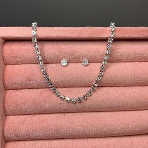 Swarovski Crystal Tennis Bracelet and Matching Stud Earrings